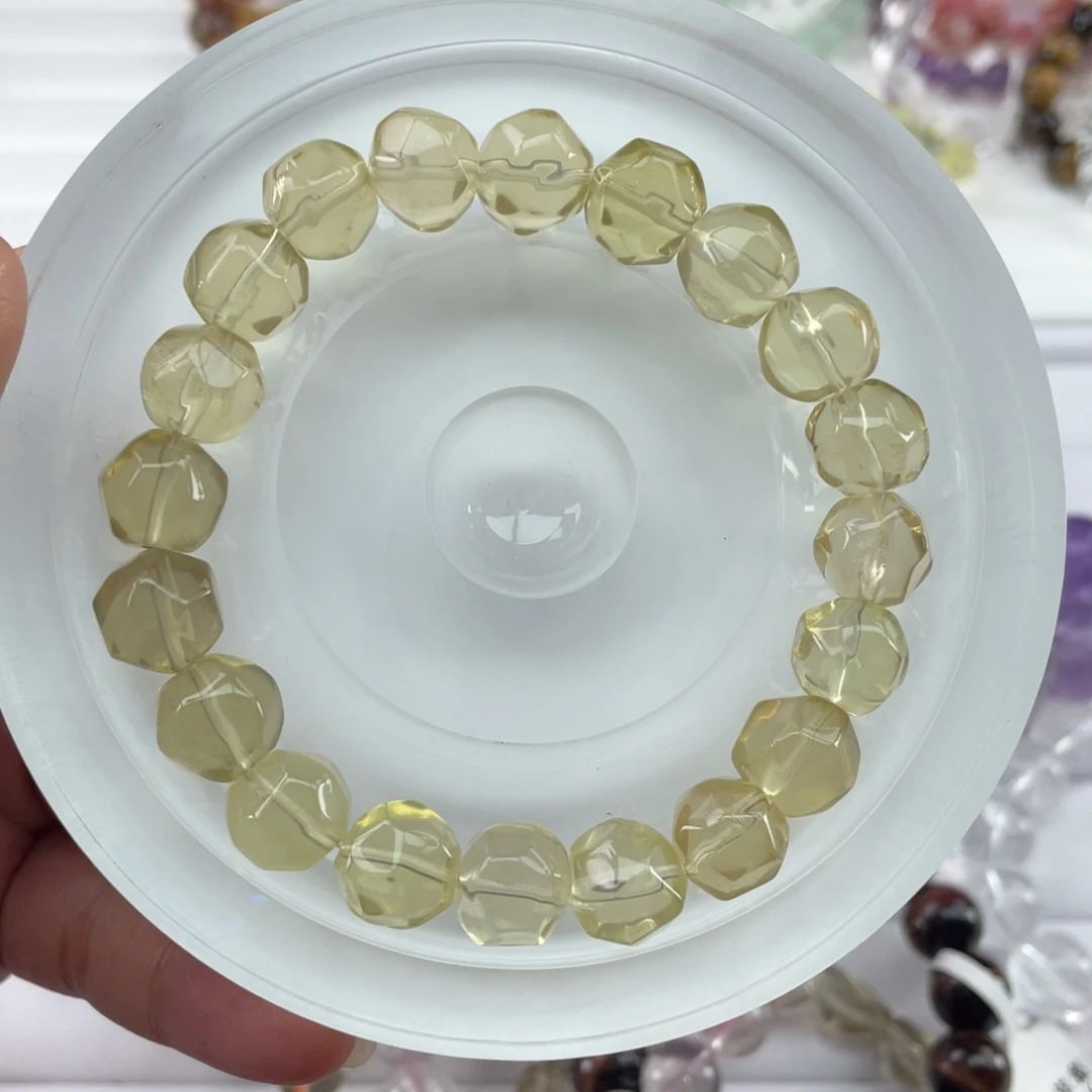 水晶未镶嵌手串019柠檬黄水菠萝10m+