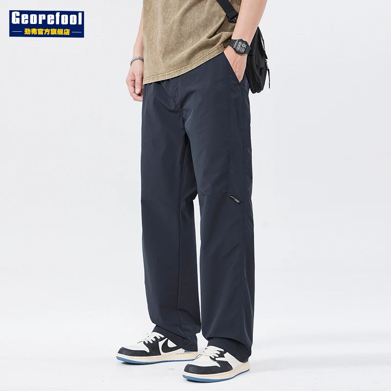 三防美式冲锋裤男士2025春夏季直筒户外运动登山裤子宽松休闲长裤