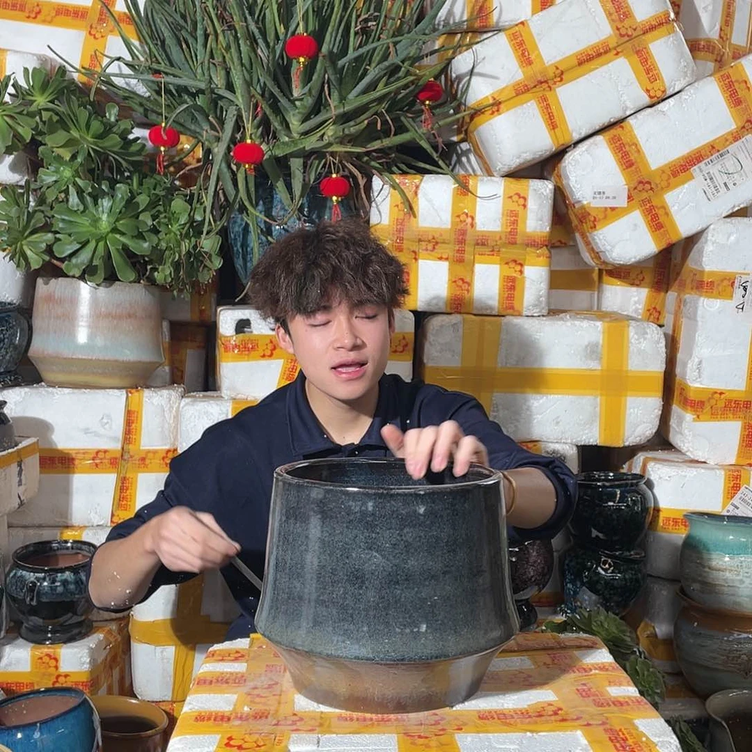 红陶宜兴紫砂花盆