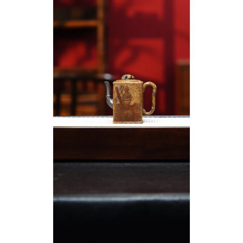 宜兴紫砂 四方石趣 龙骨金砂 苏勇 h580