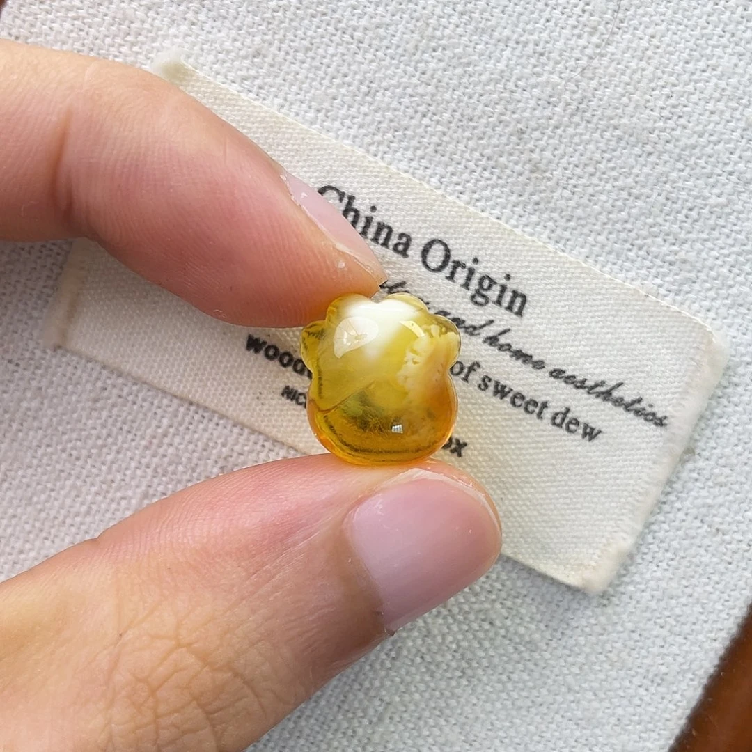 未镶嵌琥珀珠宝奇石爪子