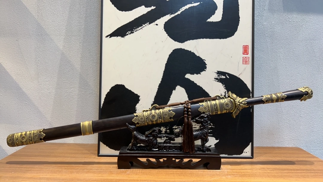 彼岸花龙王清剑-纯铜大马扭转纹-未开刃