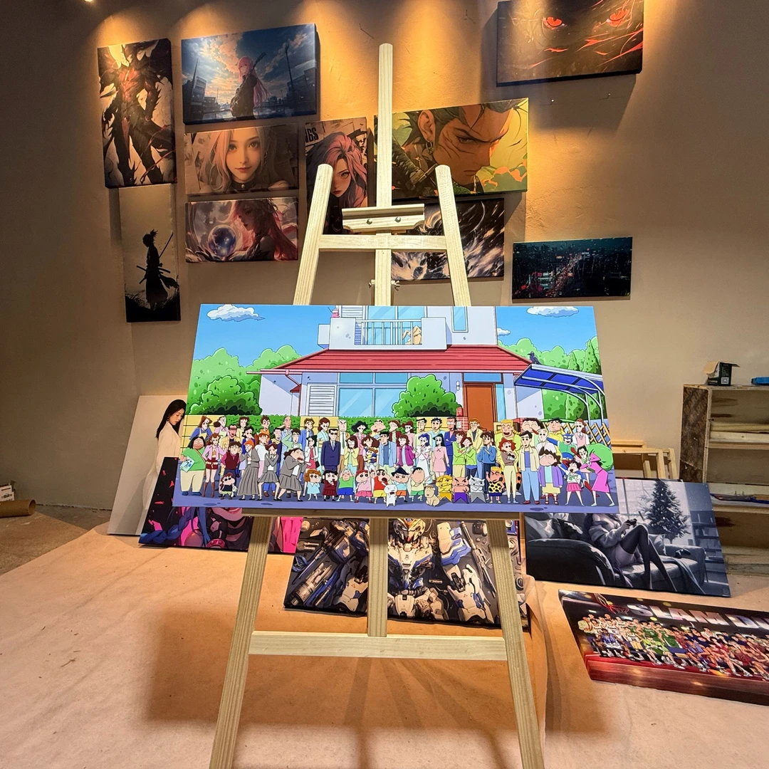 《蜡笔小新全人物》高清哑光无框画40*80-w303