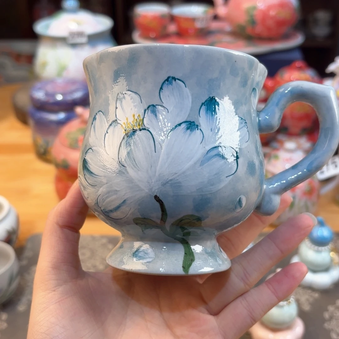 景德镇手绘高温釉下彩陶瓷茶具