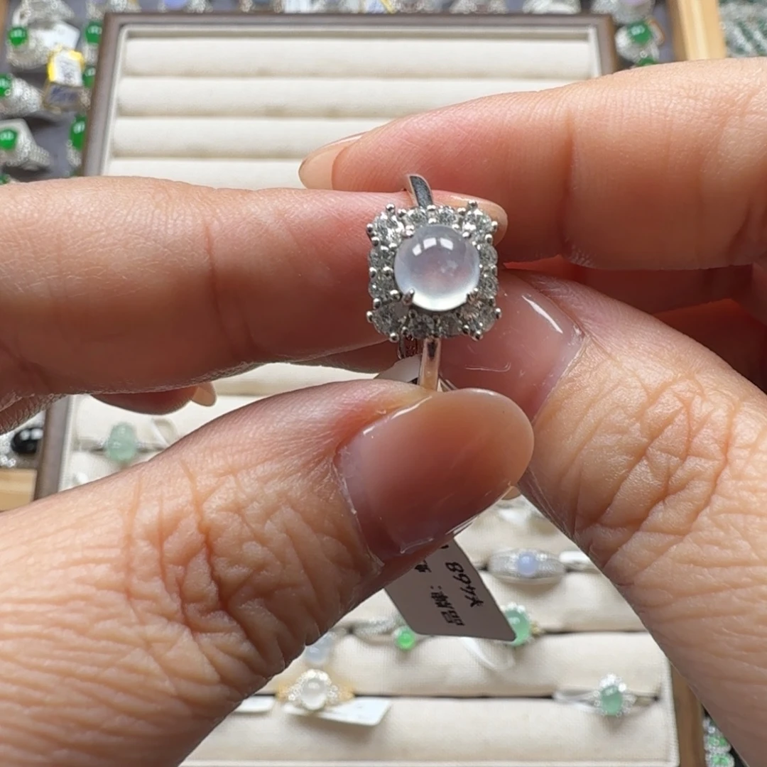 翡翠银S925镶嵌戒指81