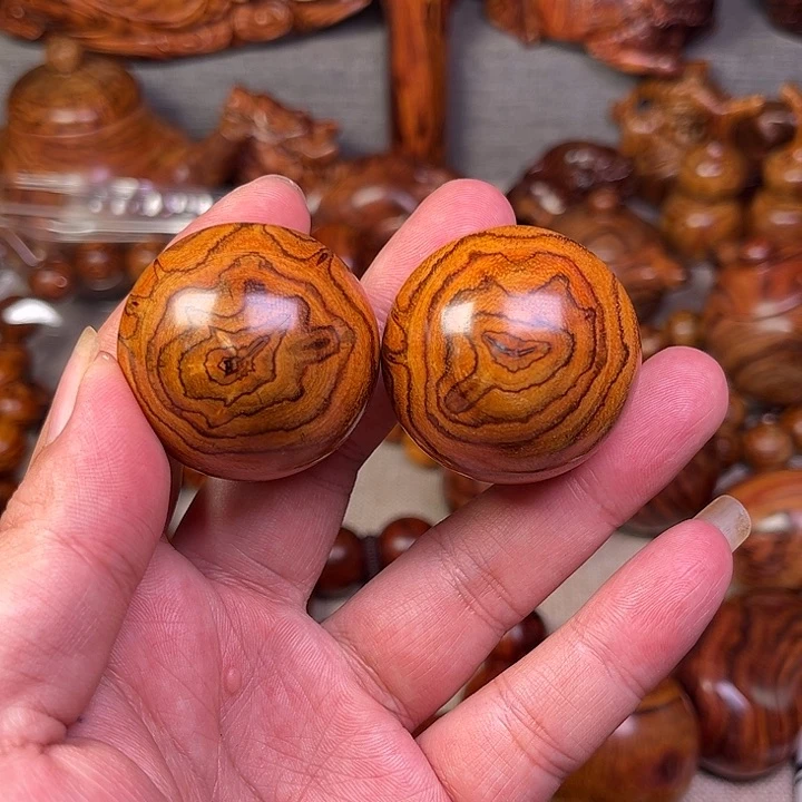黄花梨/降香黄檀海南黄花梨油梨4.0手球工艺品