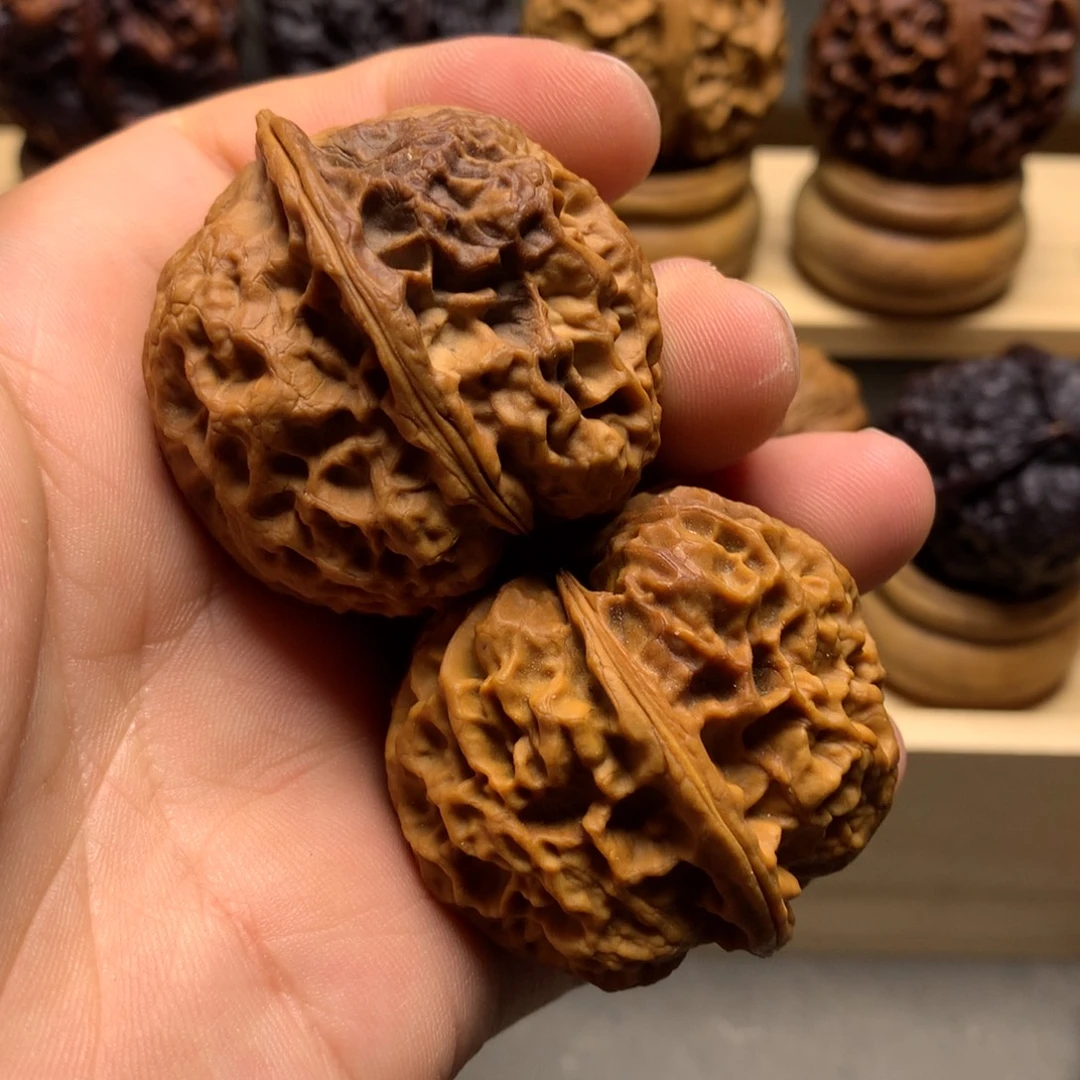 文玩核桃把件乾坤铁狮子