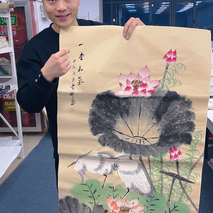 国画纯手绘字画宣纸