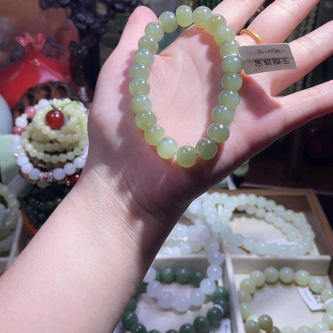 和田玉未镶嵌手串晴水算盘珠10