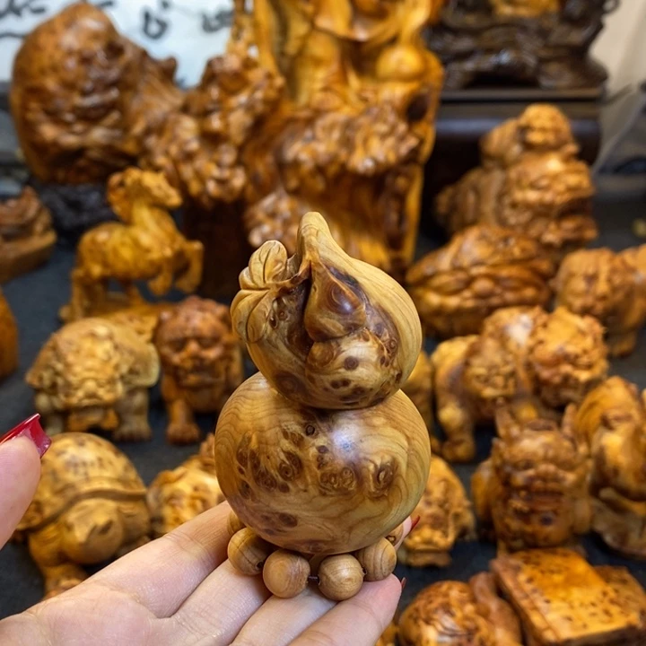 崖柏葫芦手把件的