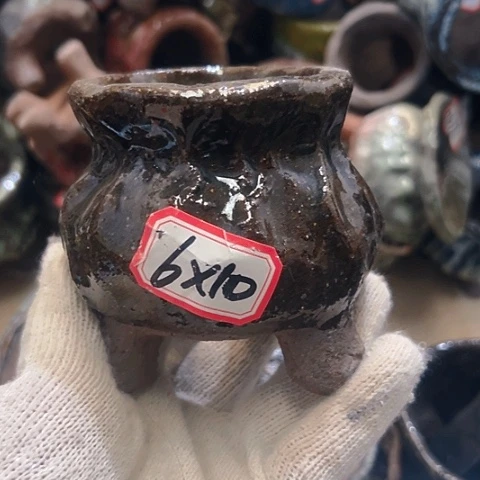 红陶粗陶花盆手工