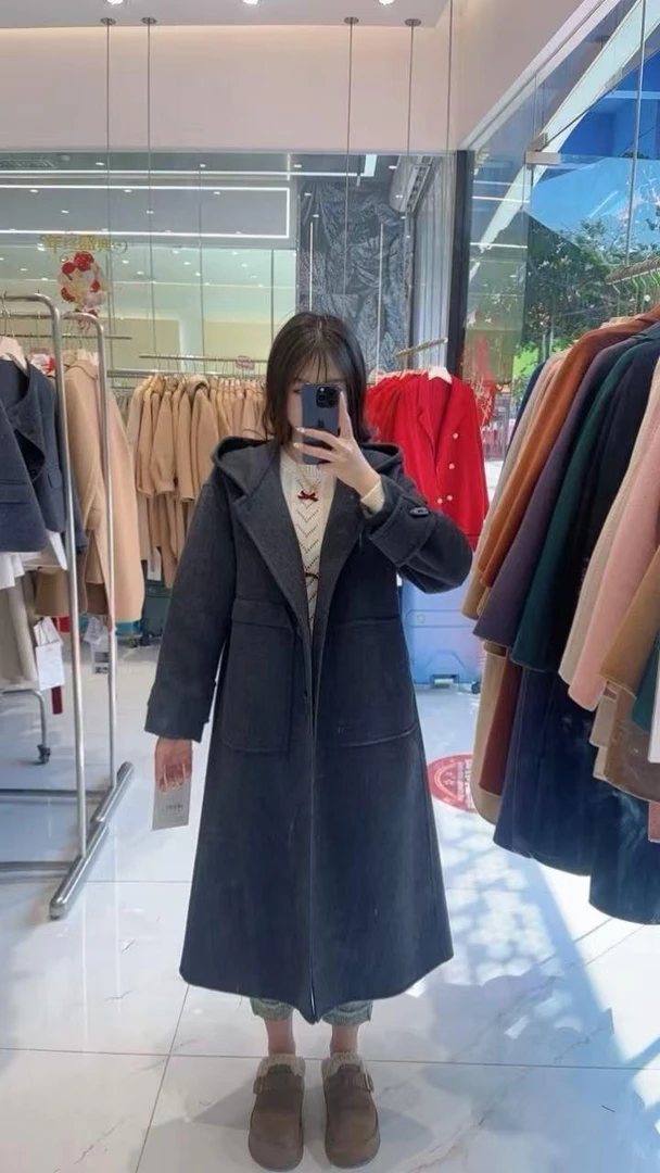 杨杨 时尚气质双面Y绒大衣8835