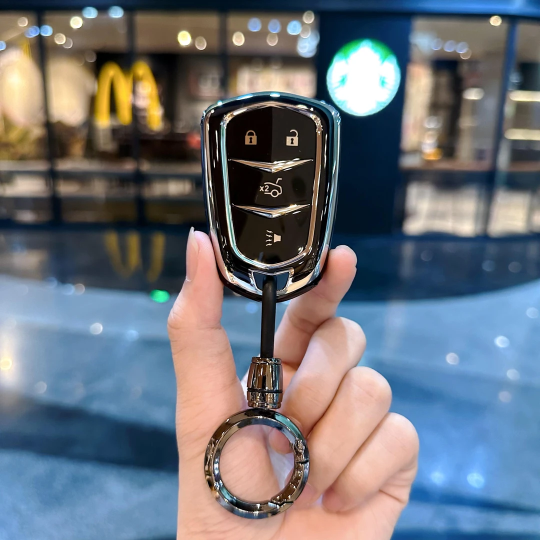 凯迪拉克车钥匙套XT4壳包XTS/ATS-L技术型28T时尚装饰扣链男女士