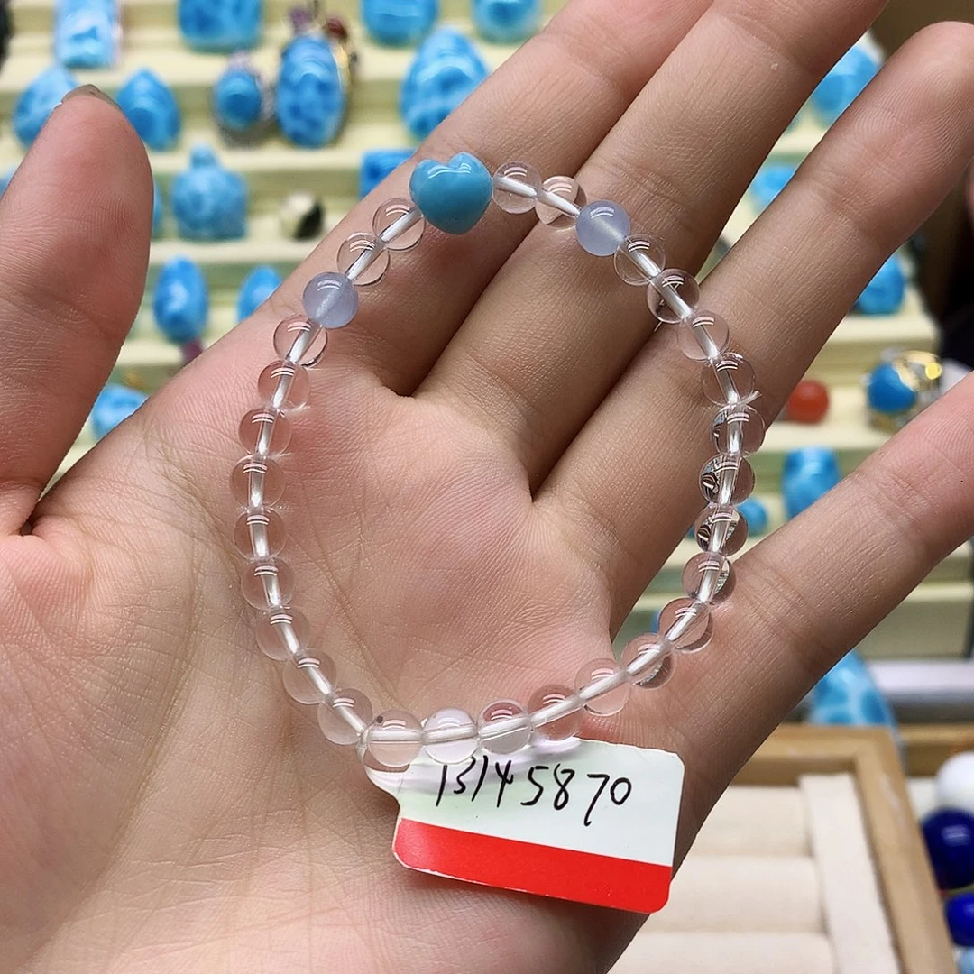 针钠钙石（海纹石）未镶嵌珠宝半成品