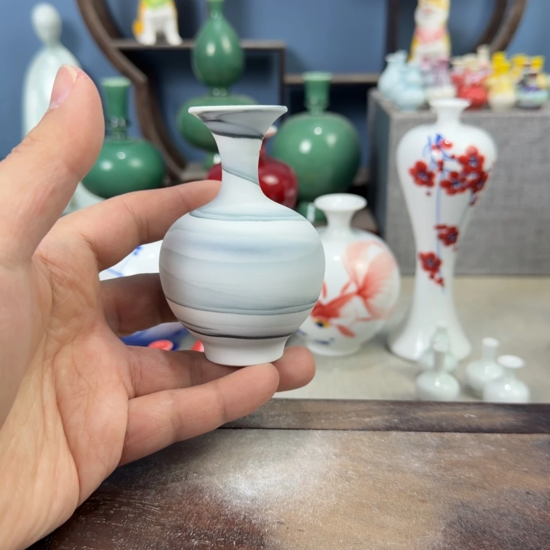 陶瓷手工小花器摆件