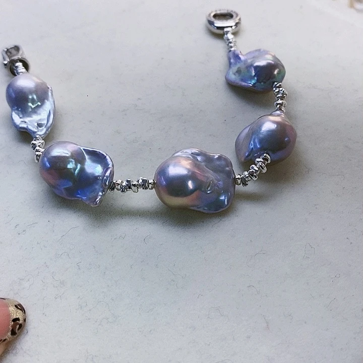 银S925镶嵌耳饰淡水珍珠