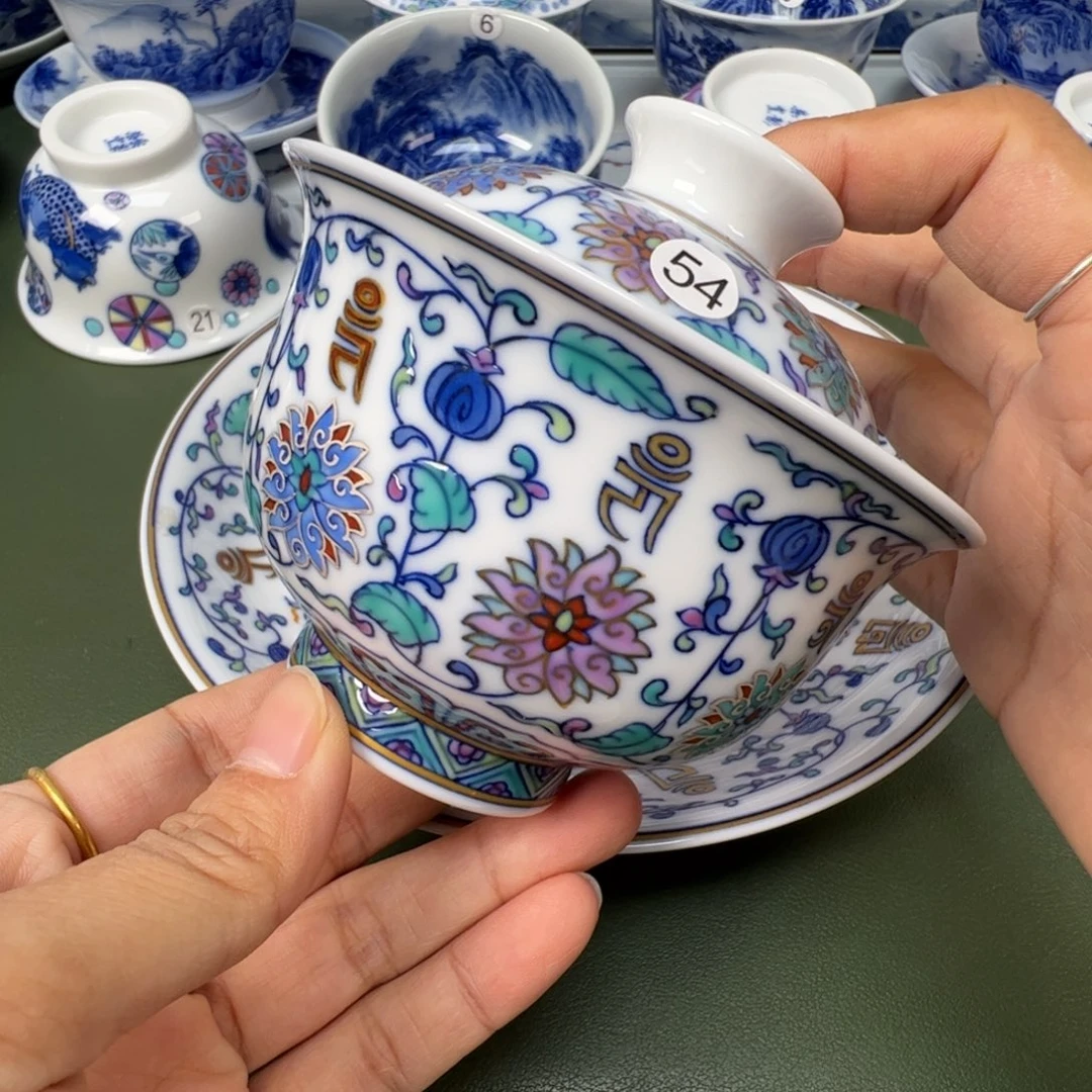 陶瓷景德镇纯手工纯手绘茶具木木54
