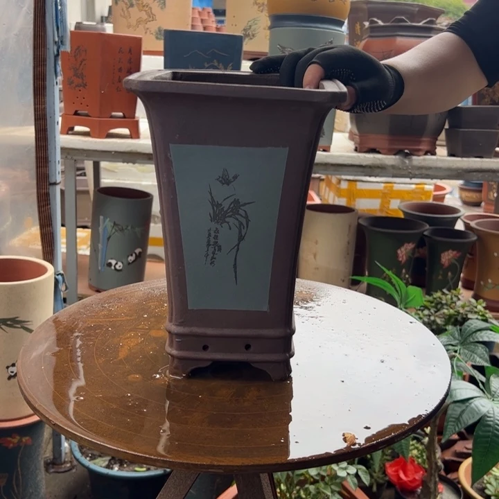 19绿四方花盆花盆花盆