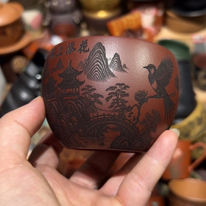 茶杯紫砂宜兴紫砂主人杯