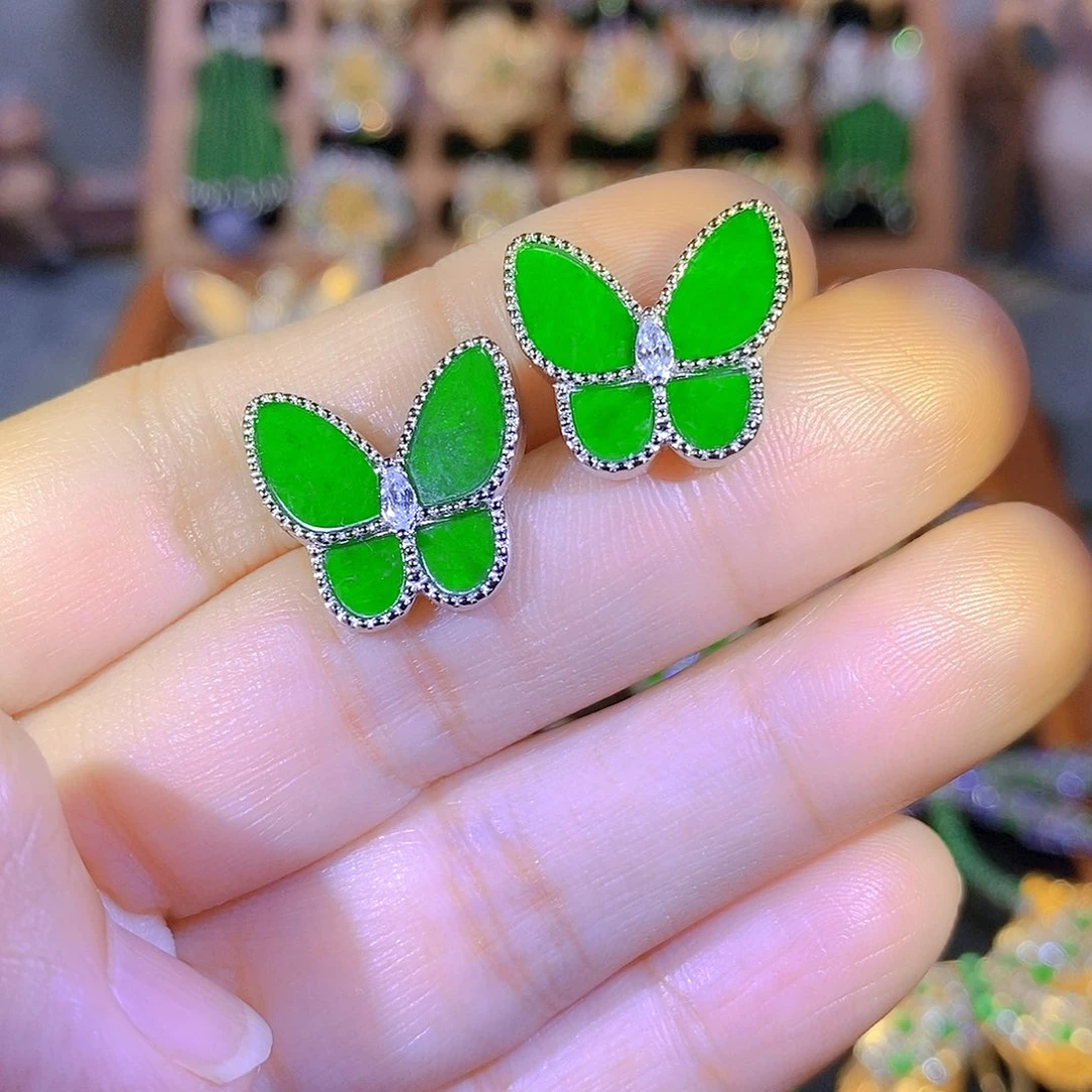 吊坠(不含链)银S925镶嵌翡翠嬷***座