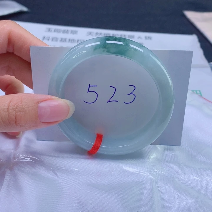 翡翠未镶嵌手镯54圈口