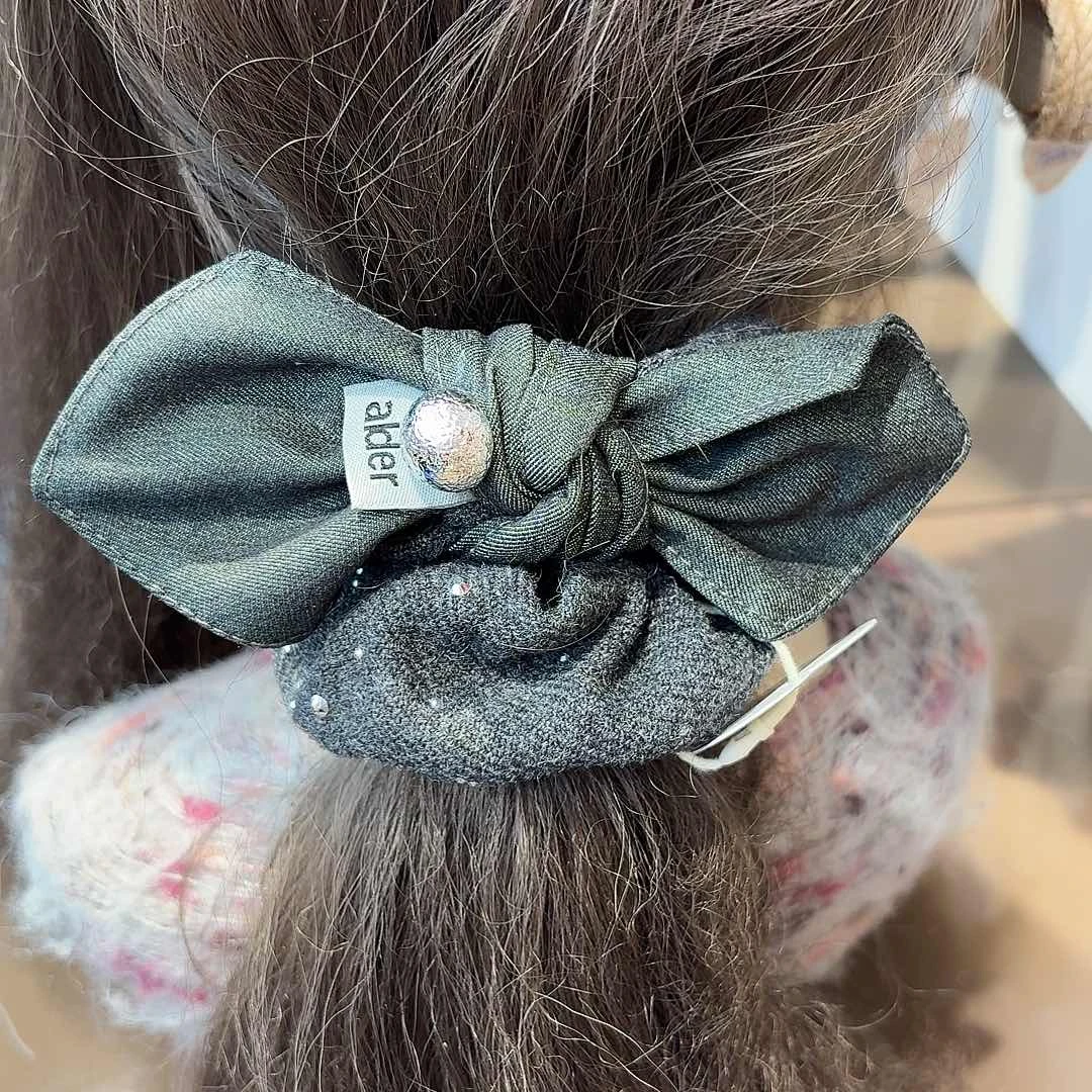 布艺铁合金灰色带钻发圈7