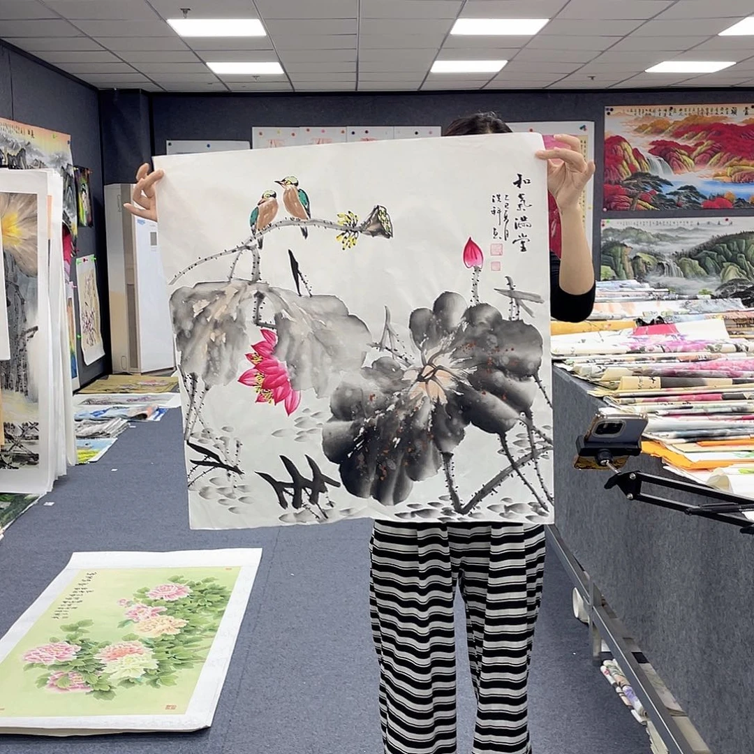 国画作品小姐姐放漏…
