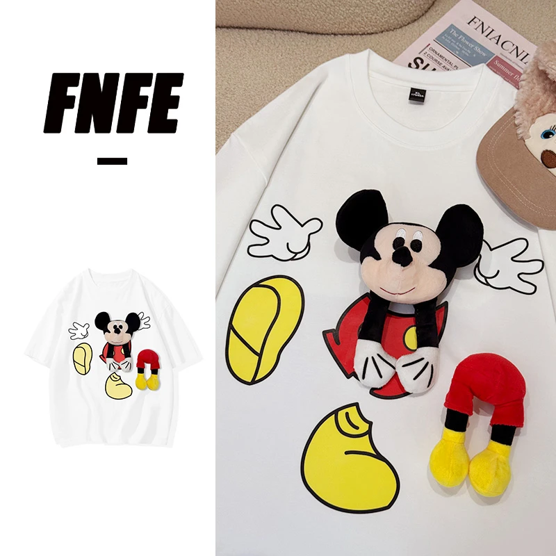 【立体公仔】卡通纯棉印花短袖春夏季宽松百搭休闲时尚圆领T恤