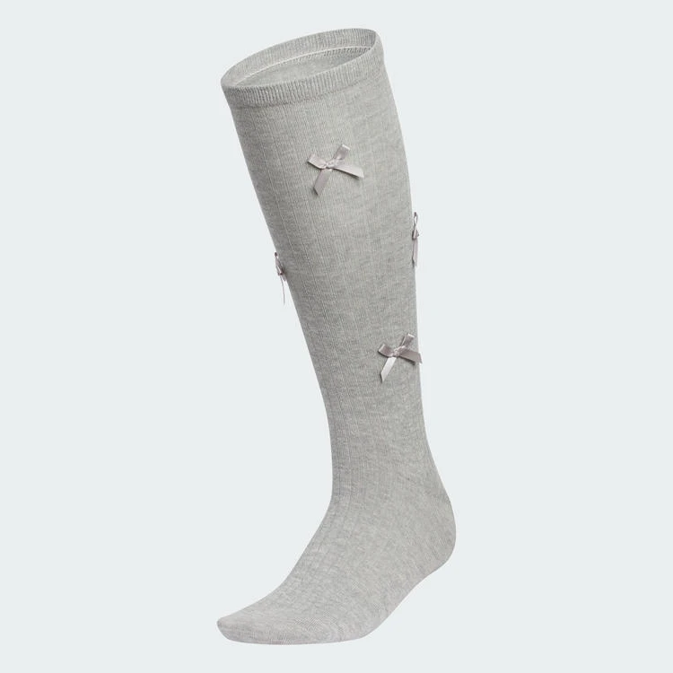 adidas三叶草BOWKNOT KNEE SOCK 舒适长筒袜子KF3473 KF3474