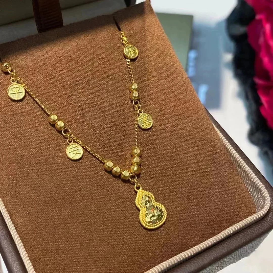 【清货专属链接】XL3829龙鳞葫芦碎金平安喜乐项链