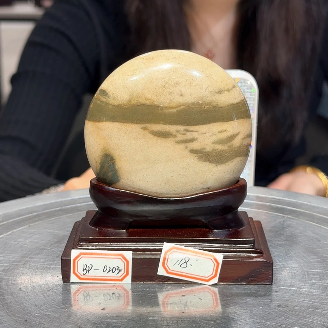 长江画面石小号摆件