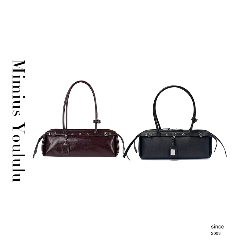 【mimius】游鹿鹿 露思同款经典牛皮腊肠包 WF08414