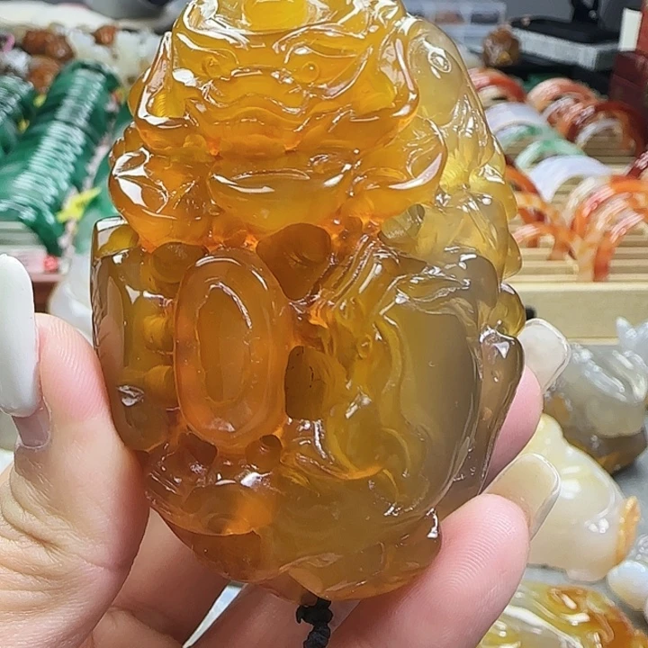 玛瑙/玉髓合金手把件