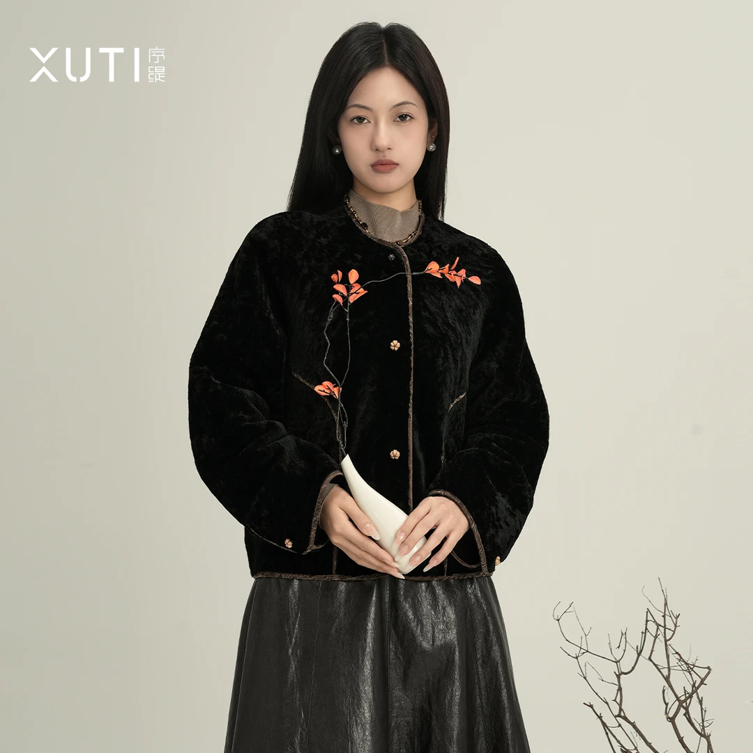 序缇100%皮毛一体 高端皮草外套女冬季新款上衣H270-25678