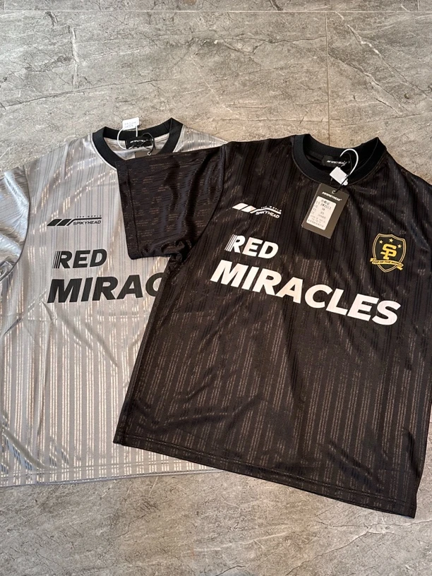 美式条纹复古速干短袖T恤 足球风T恤