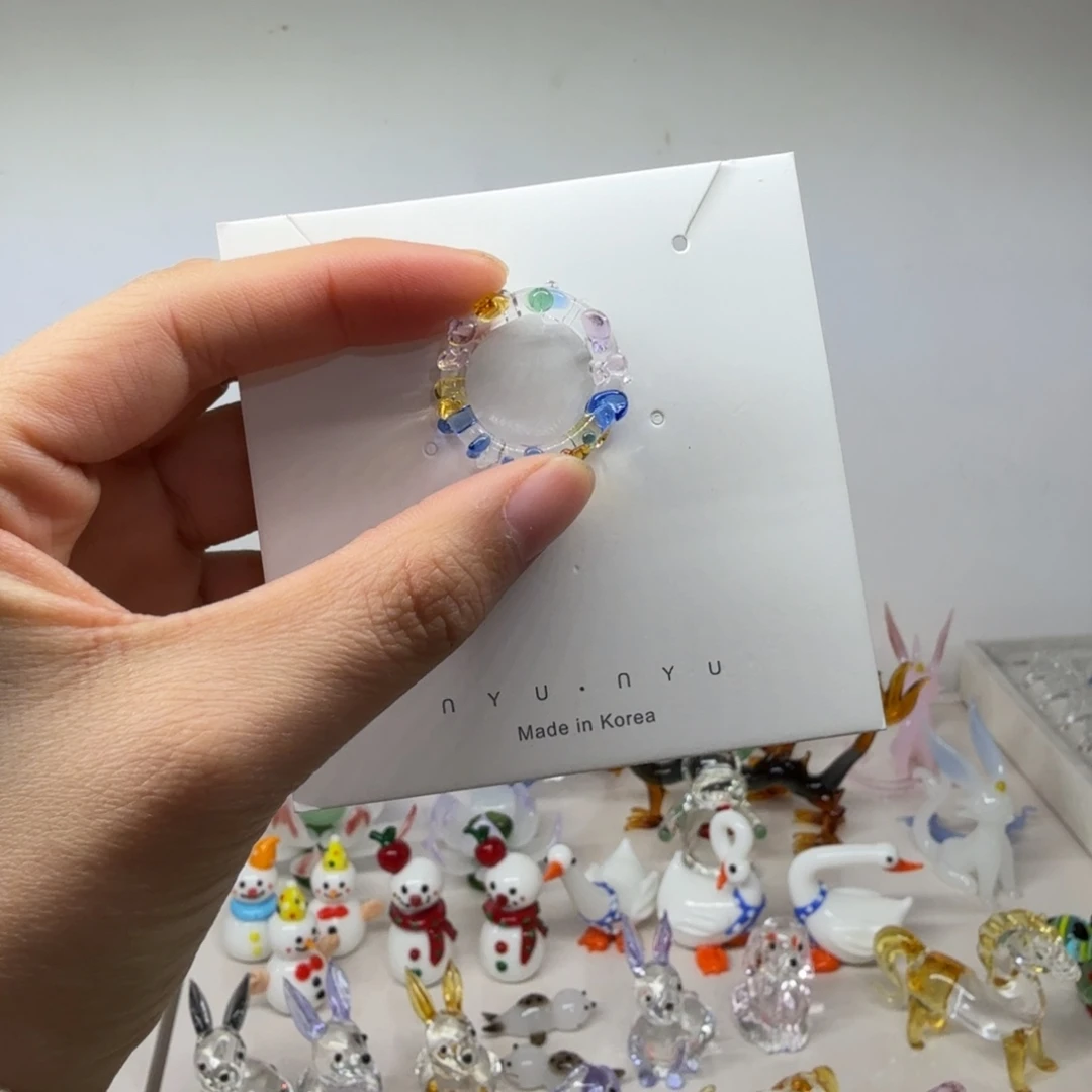 手工艺品琉璃宝石戒指