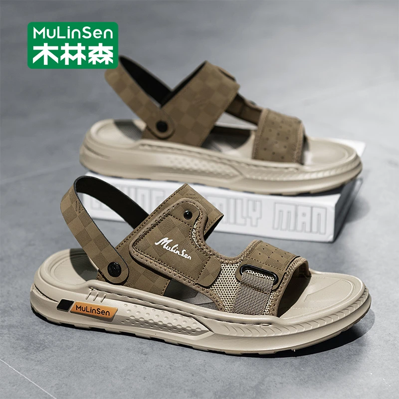木林森凉鞋男款2025新款夏季外穿休闲男士凉拖软底耐磨防滑沙滩鞋