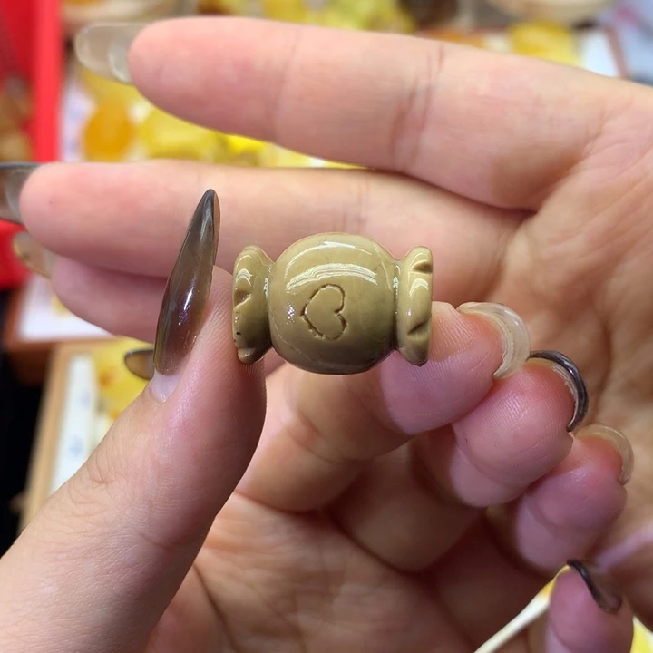 裸石蜜蜡未镶嵌白根糖果微矿3.4g