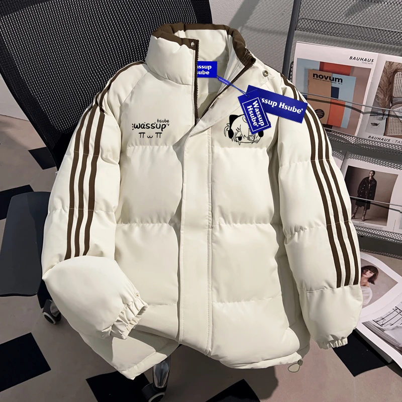 WASSUP HSUBE设计感美式潮流立领棉服外套加厚保暖慵懒男女面包服