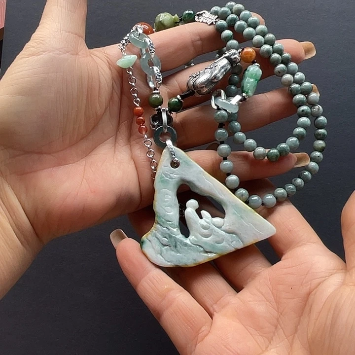 翡翠未镶嵌颈饰666