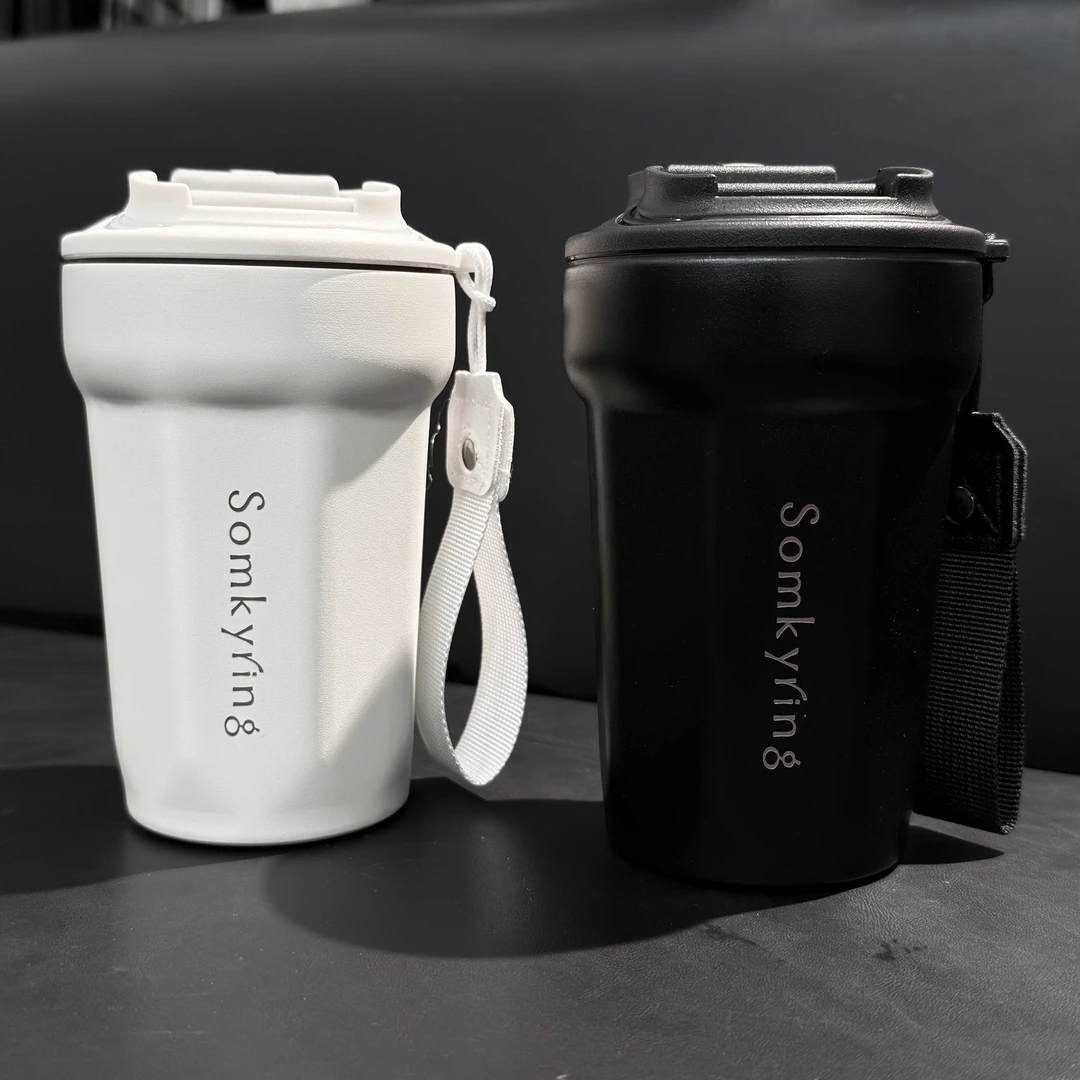 【somkyring周边马克杯】高街极简金属户外便携保温杯ins风咖啡杯