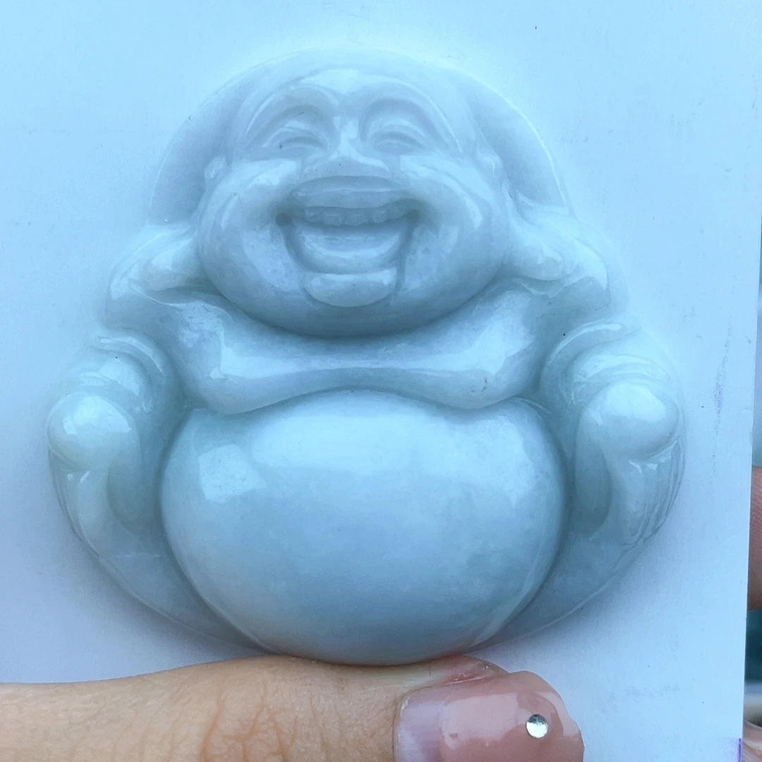 翡翠未镶嵌颈饰佛公