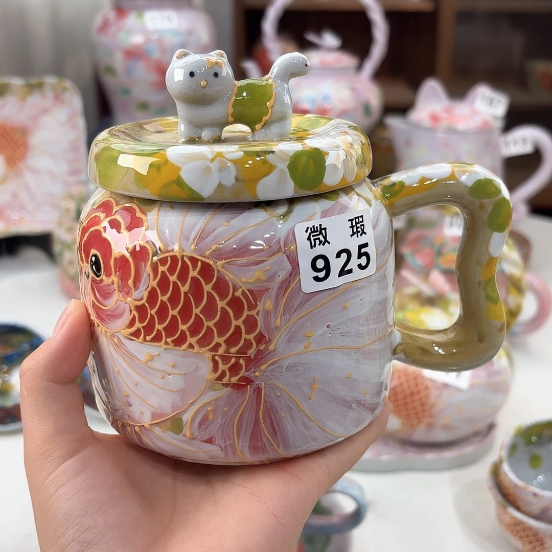 景德镇手绘高温釉下彩陶瓷茶具