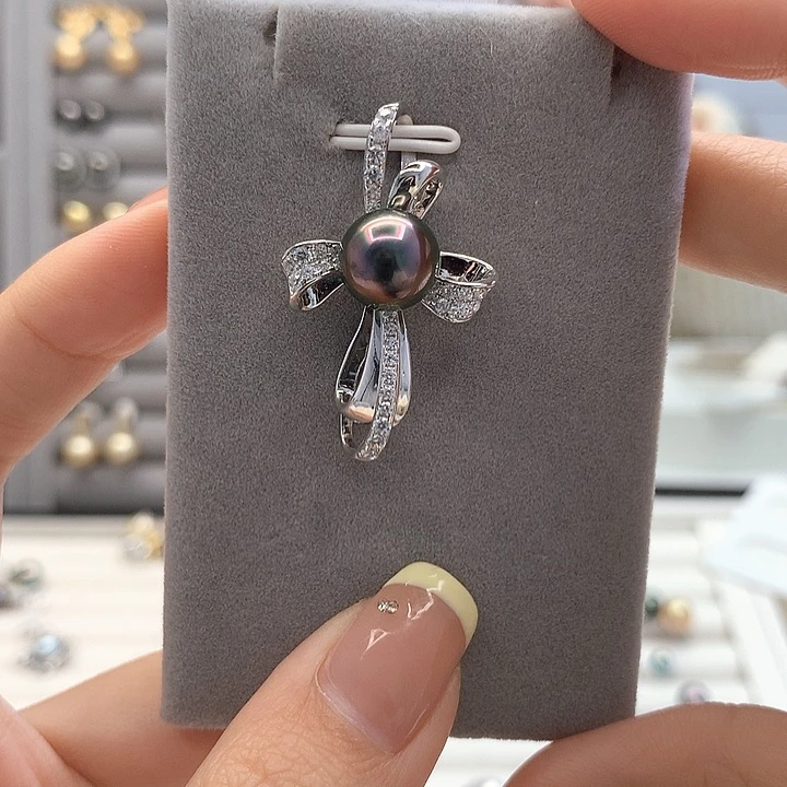 海水珍珠颈饰银S925镶嵌