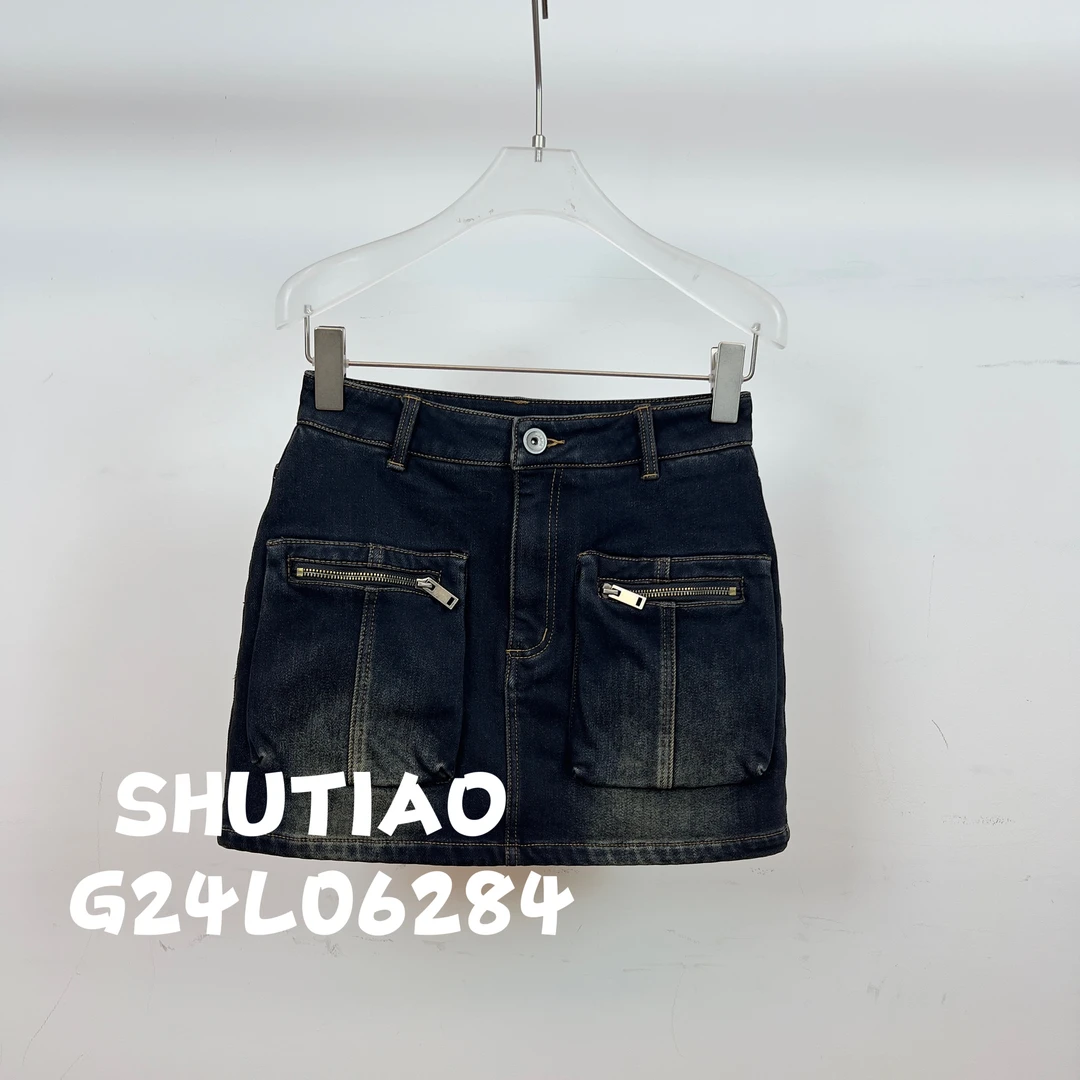 【SHUTIAO】2024秋冬：新款小众设计款短裙G24L06284