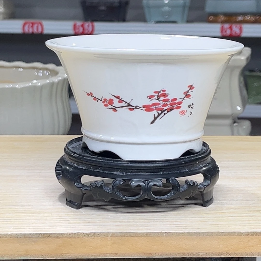 陶瓷绿植多肉微瑕花盆口径13*7