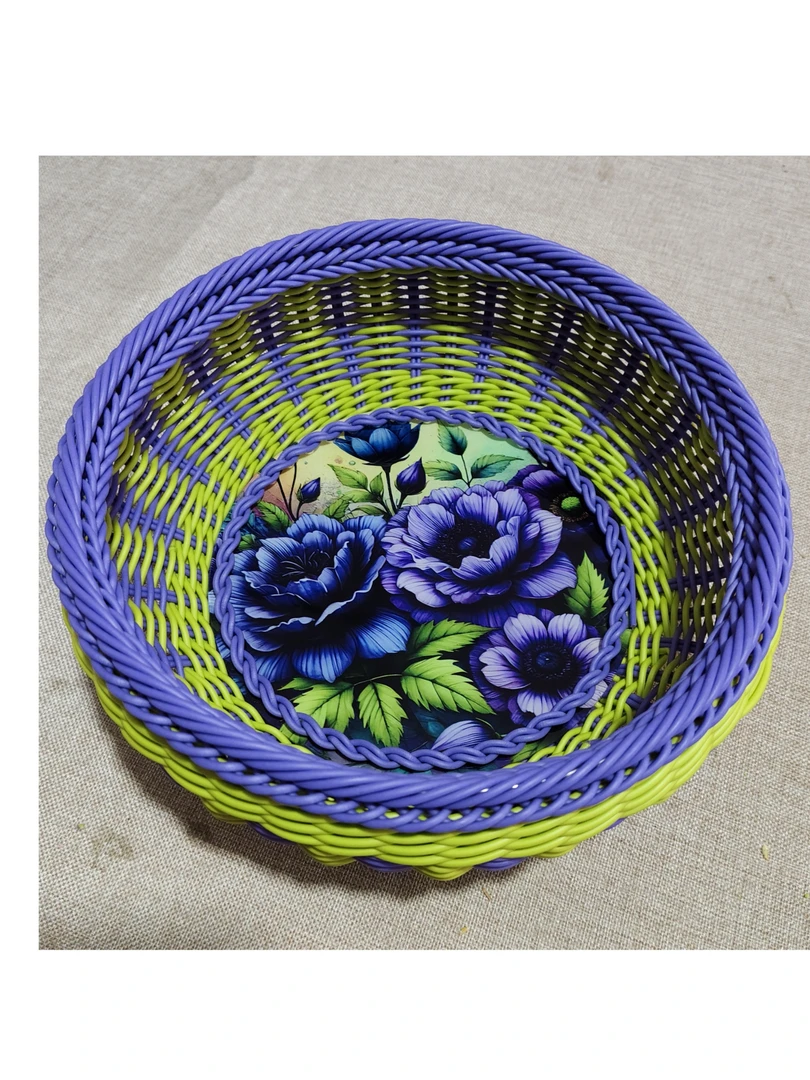 手工编织藤条果篮