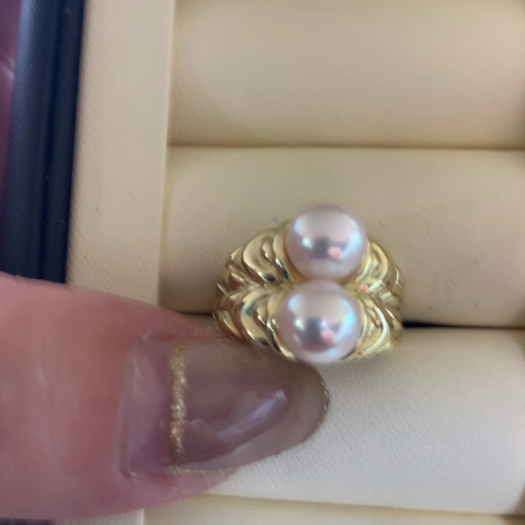银S925镶嵌海水珍珠戒指