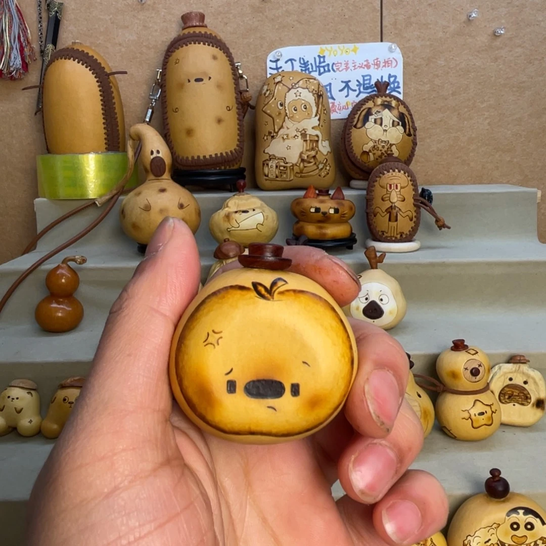 葫芦手工烙画苹果葫芦