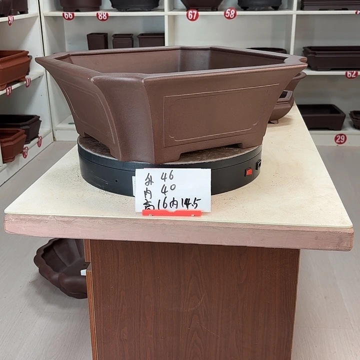 紫砂花盆奎面四方大